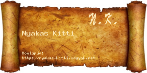 Nyakas Kitti névjegykártya
